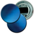2 1/4" Diameter Round PVC Bottle Opener w/ 3D Lenticular Images - Blue/Black (Blank)